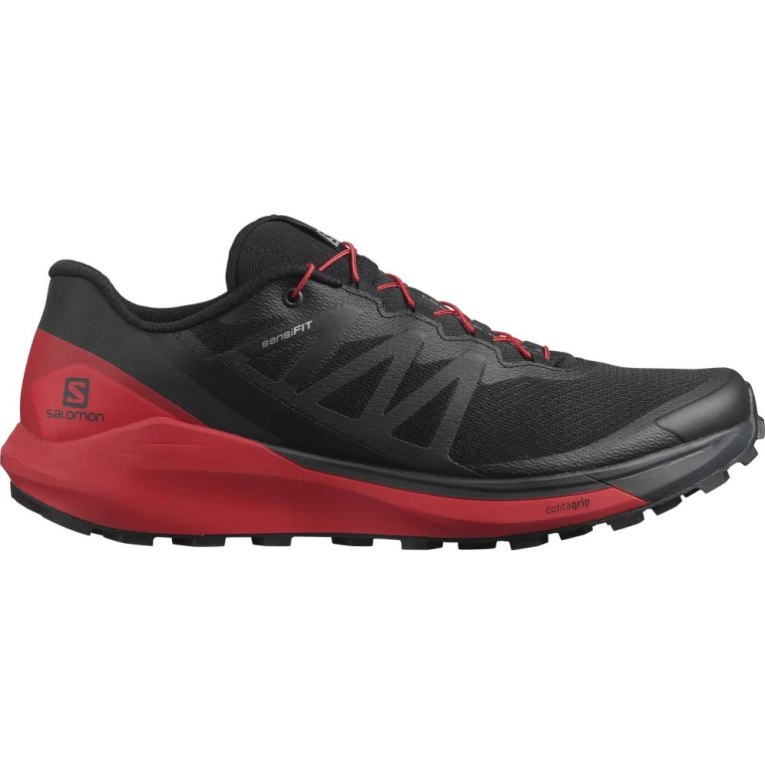 Sapatilhas Trail Running Salomon Sense Ride 4 Masculino Pretas Vermelhas | PT Q17386